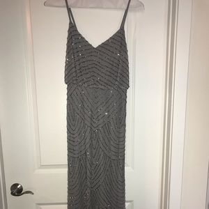 Adrianna Papell beaded blouson gown